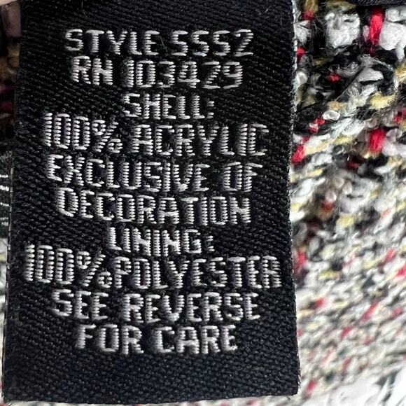 Bay Studio Reversible Blazer Jacket Womens 10 Tweed Floral Versatile Workwear - Picture 16 of 16